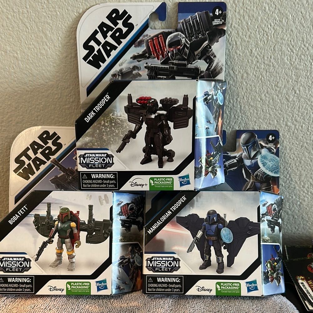 Star Wars Mission Fleet Figures - Black, Red, Blue